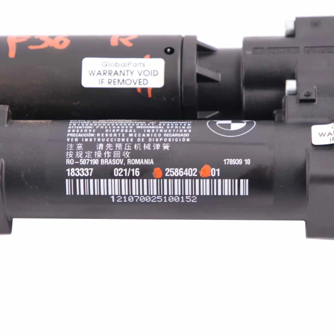 Spindelantrieb BMW F36 Hinten Rechts Strebe Heckklappe Kofferraumklappe 2586402 für mit Teilenummer 7330628 Spindelantrieb BMW F36 Hinten Rechts Strebe Heckklappe Kofferraumklappe 2586402 - SKU 7330628 - Teilenummer 7330628