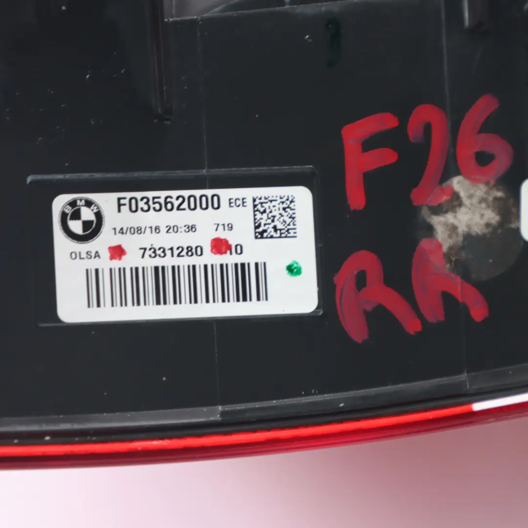 BMW X4 F26 Fanale posteriore Pannello laterale destro - SKU 7331280 - Numero di parte 7331280