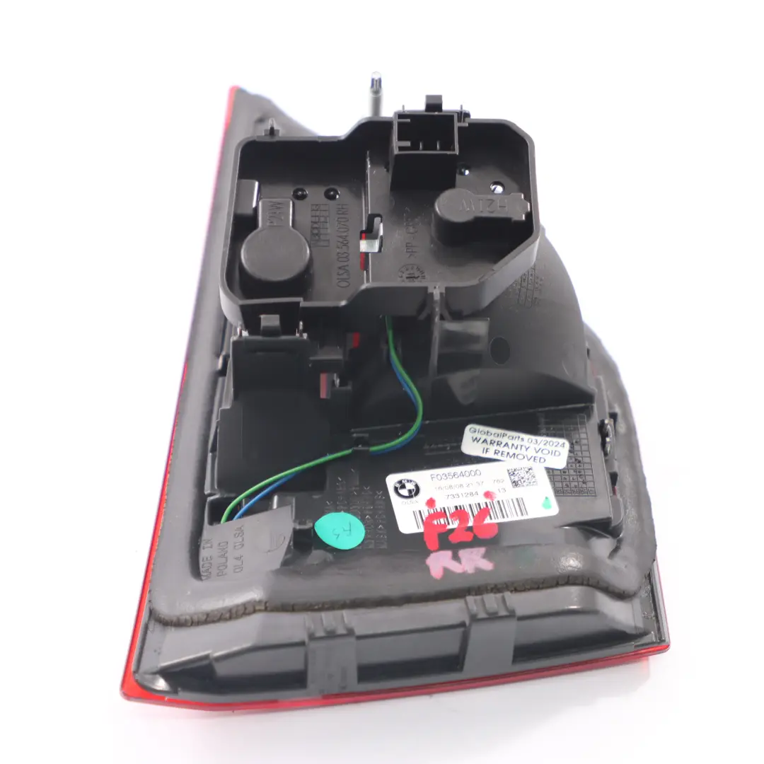 Lampe Arrière Couvercle Coffre Lumière Hayon Droite pour BMW X4 F26 à propos du numéro de pièce 7331284 BMW X4 F26 Lampe Arrière Couvercle Coffre Lumière Hayon Droite - SKU 7331284 - Numéro de pièce 7331284