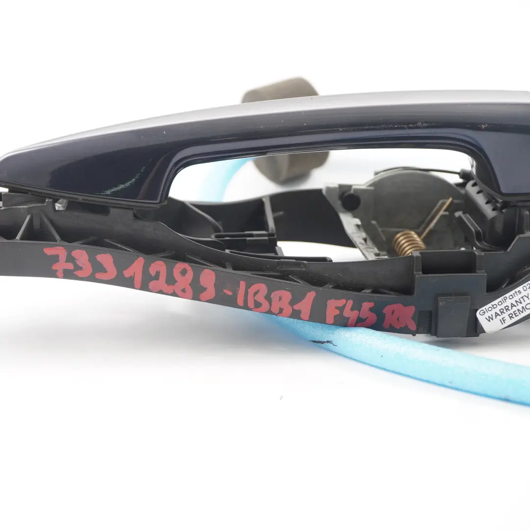 trasera derecha Exterior manija puerta fuera de agarre Imperial Azul A89 para BMW F45 con número de pieza 7331289 BMW F45 trasera derecha Exterior manija puerta fuera de agarre Imperial Azul A89 - SKU 7331289-IBB1 - Número de pieza 7331289