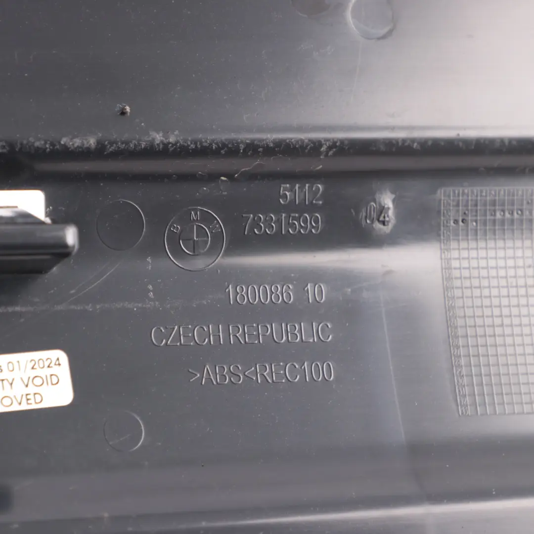 BMW F10 LCI paraurti adattatore posteriore centrale staffa montaggio pannello - SKU 7331599 - Numero di parte 7331599