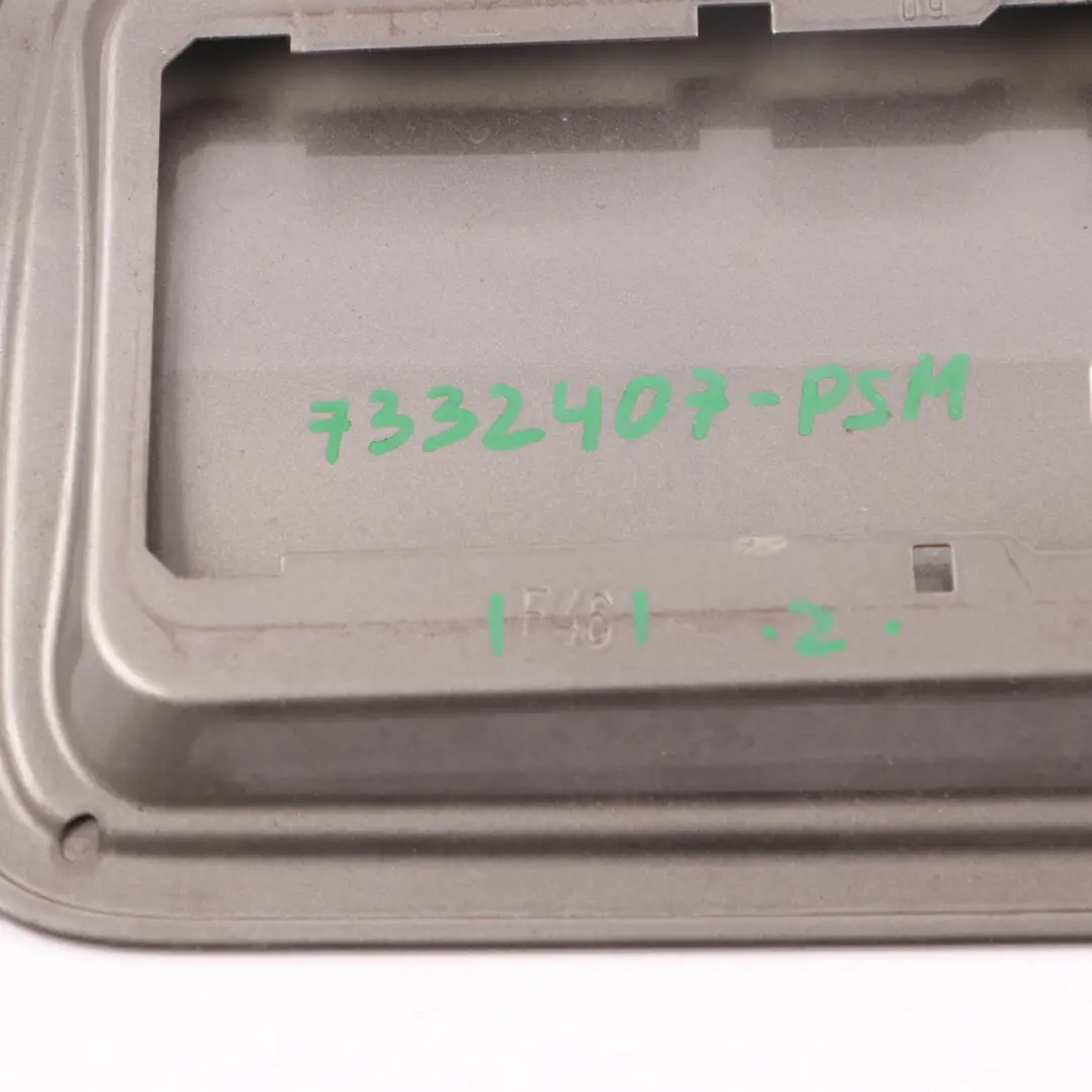 Filler Cover Fill in Flap Cap Platinum Silver Metallic - C08 to BMW F46 Fuel with Part number 7332407 BMW F46 Fuel Filler Cover Fill in Flap Cap Platinum Silver Metallic - C08 - SKU 7332407-PSM - Part number 7332407