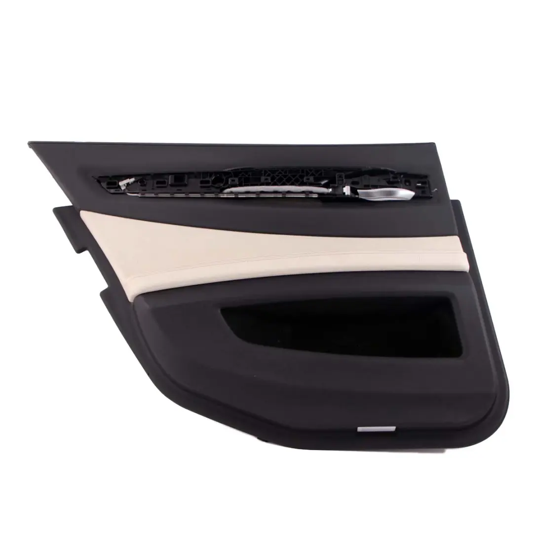 Trasero Izquierdo Panel Embellecedor Puerta Dakota Ivory Blanco para BMW F01 LCI con número de pieza 7332897 BMW F01 LCI Trasero Izquierdo Panel Embellecedor Puerta Dakota Ivory Blanco - SKU 7332897 - Número de pieza 7332897