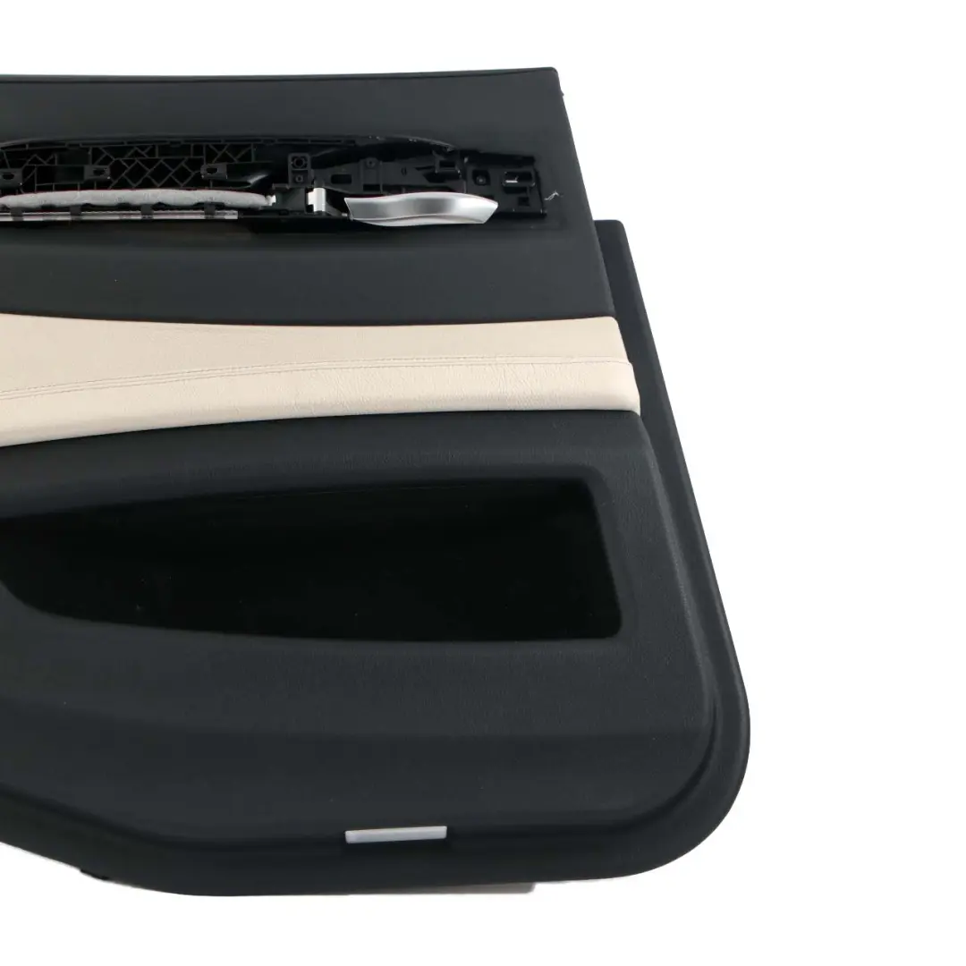 BMW F01 LCI Hinten Links Trim Panel Türkarte Leder Dakota Elfenbein Weiß - SKU 7332897 - Teilenummer 7332897