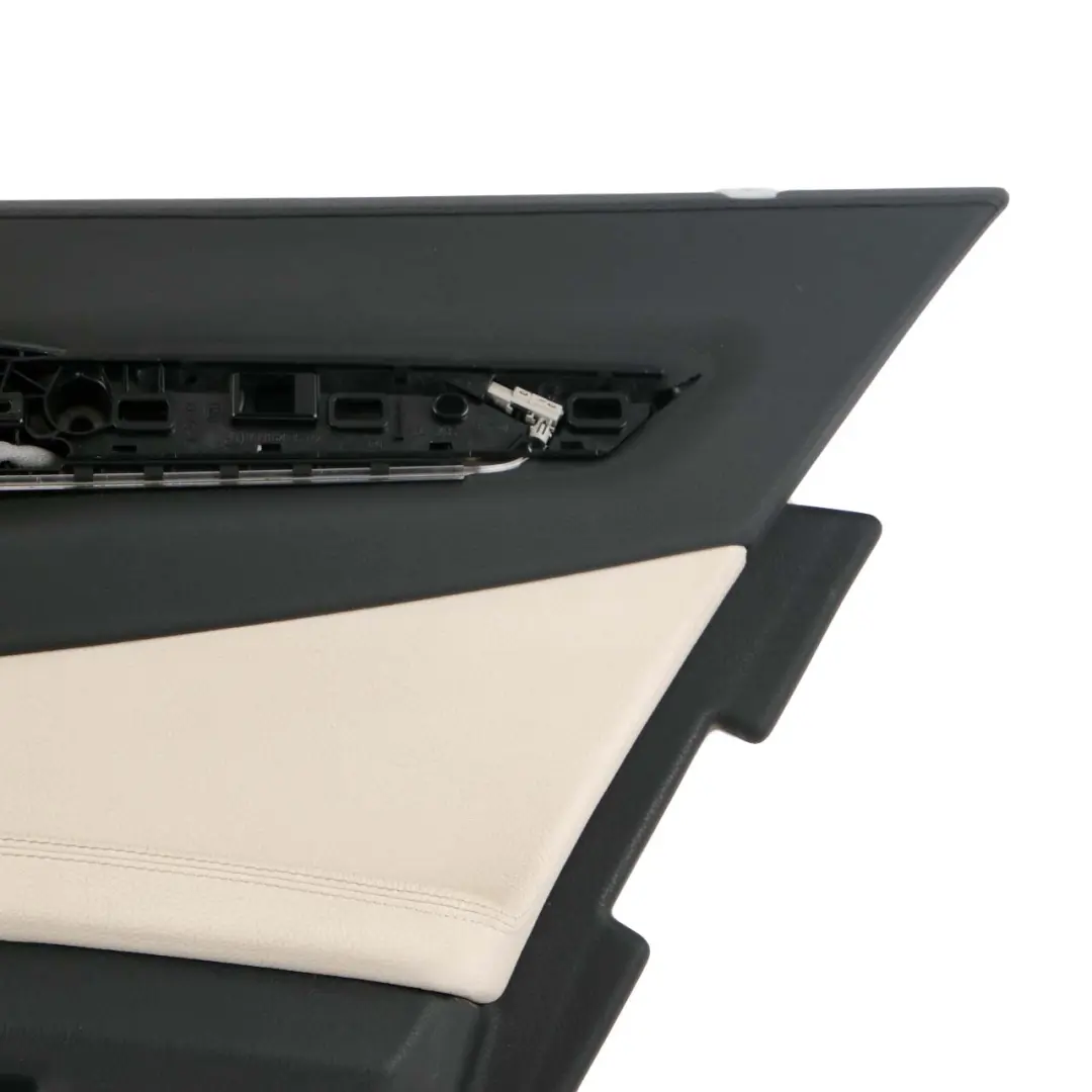 BMW F01 LCI Hinten Rechts Trim Panel Türkarte Leder Dakota Elfenbein Weiss - SKU 7332898 - Teilenummer 7332898