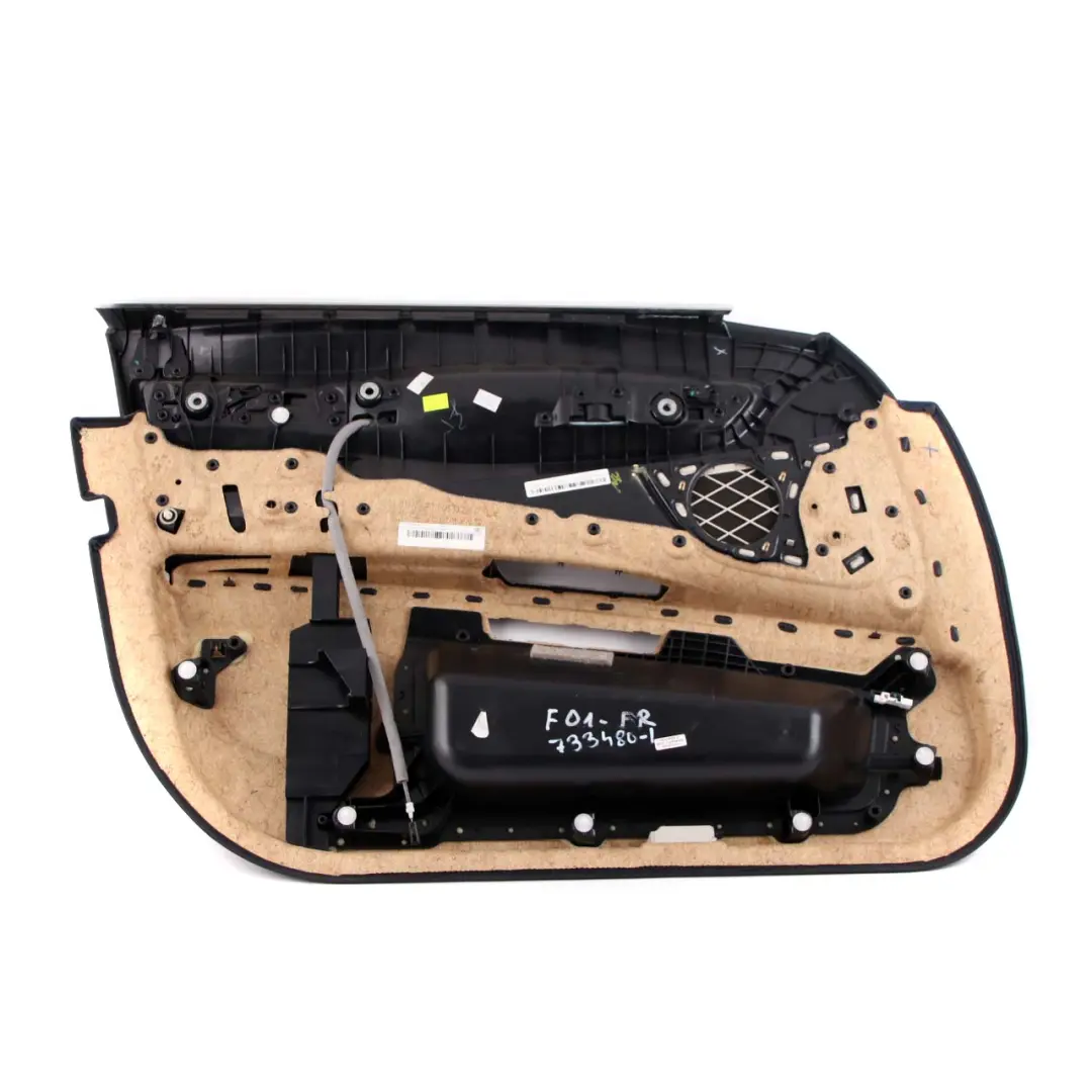 Front Right O/S Trim Panel Door Card Leather Ivory White to BMW 7 F01 F02 with Part number 7333480 BMW 7 F01 F02 Front Right O/S Trim Panel Door Card Leather Ivory White - SKU 7333480-1 - Part number 7333480