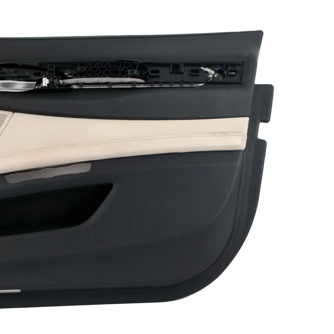 Front Right O/S Trim Panel Door Card Leather Ivory White to BMW 7 F01 F02 with Part number 7333480 BMW 7 F01 F02 Front Right O/S Trim Panel Door Card Leather Ivory White - SKU 7333480-1 - Part number 7333480