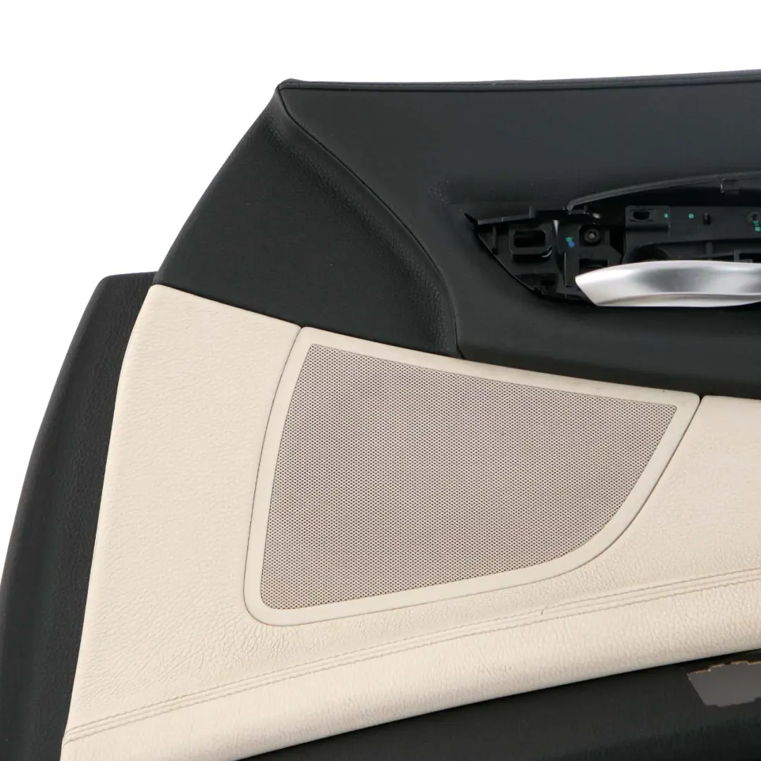 Front Right O/S Trim Panel Door Card Leather Ivory White to BMW 7 F01 F02 with Part number 7333480 BMW 7 F01 F02 Front Right O/S Trim Panel Door Card Leather Ivory White - SKU 7333480-1 - Part number 7333480