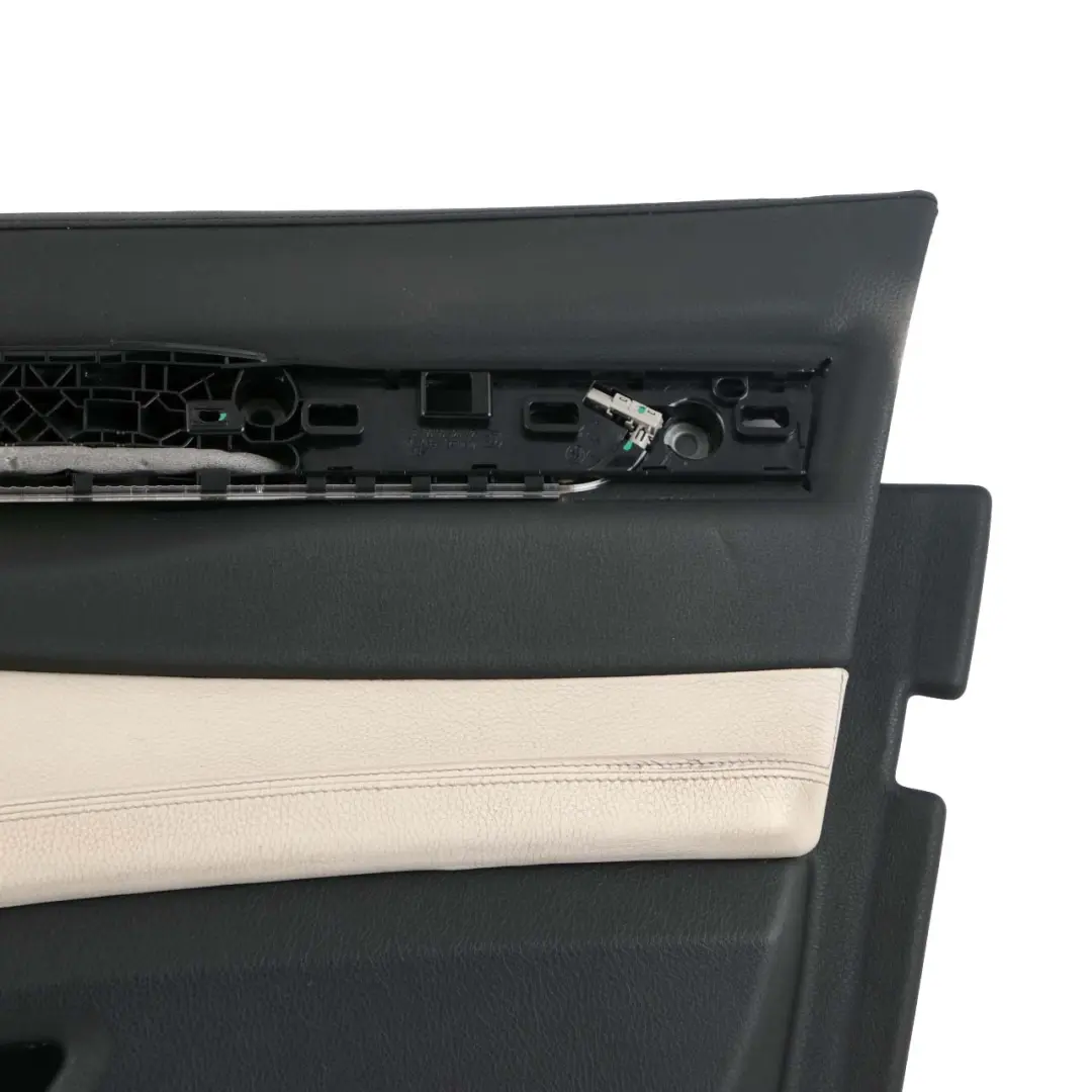 Front Right O/S Trim Panel Door Card Leather Ivory White to BMW 7 F01 F02 with Part number 7333480 BMW 7 F01 F02 Front Right O/S Trim Panel Door Card Leather Ivory White - SKU 7333480-1 - Part number 7333480