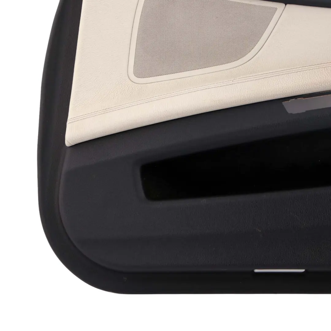 Front Right O/S Trim Panel Door Card Leather Ivory White to BMW 7 F01 F02 with Part number 7333480 BMW 7 F01 F02 Front Right O/S Trim Panel Door Card Leather Ivory White - SKU 7333480-1 - Part number 7333480