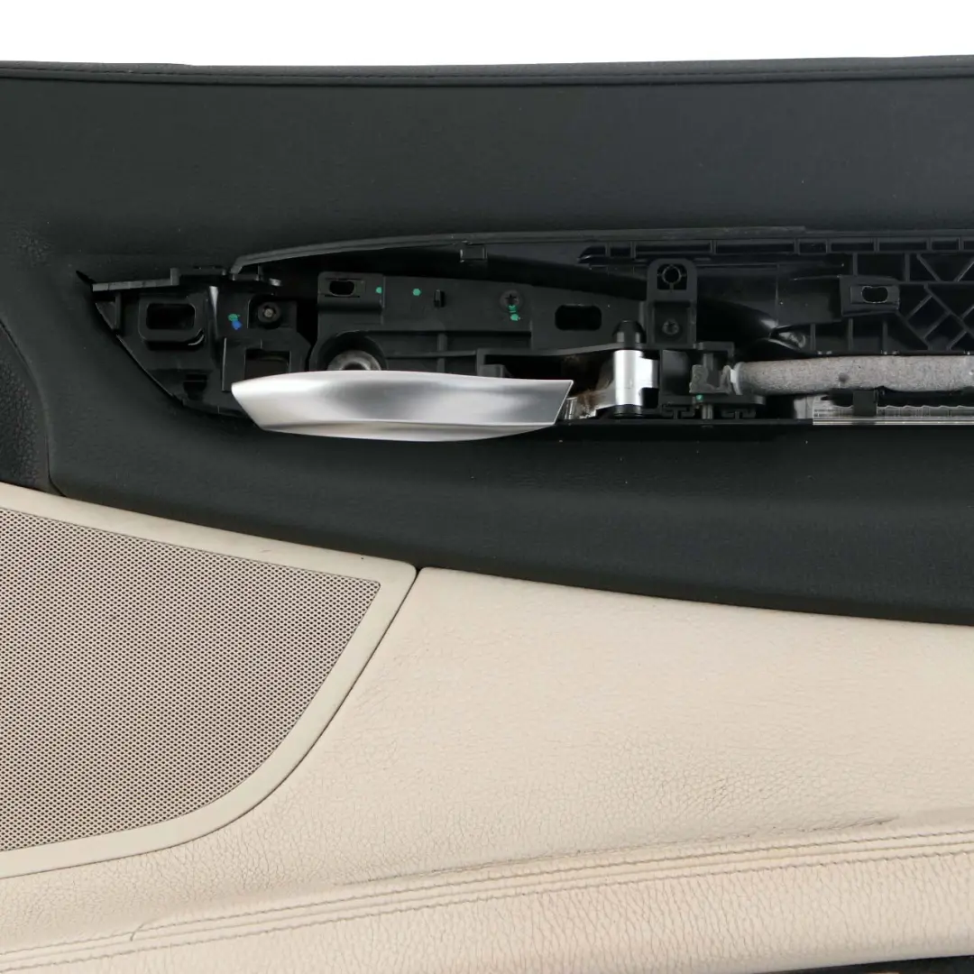 BMW 7 F01 F02 Front Right O/S Trim Panel Door Card Leather Ivory White - SKU 7333480-1 - Part number 7333480