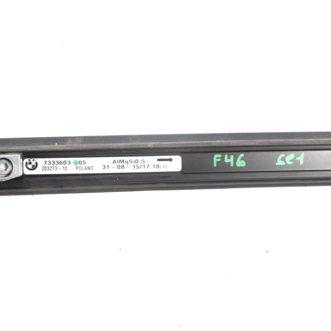 BMW F46 Gran Tourer Techo Railing Izquierda Derecha Rack Trim Strip Set Negro - SKU 7333603 - Número de pieza 7333603