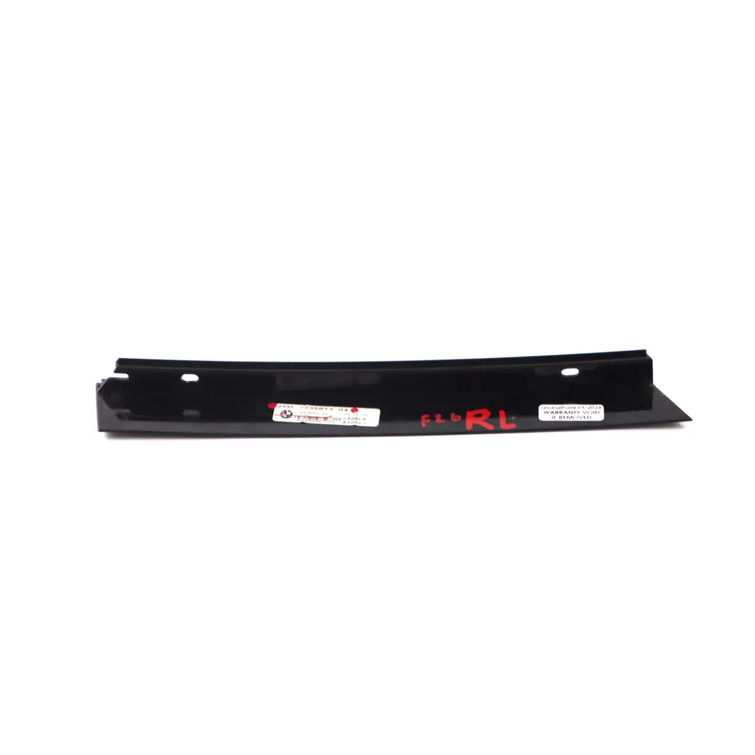 BMW X4 F26 Window Guide Rear Left N/S C-Pillar Trim Strip High Gloss - SKU 7335673 - Part number 7335673