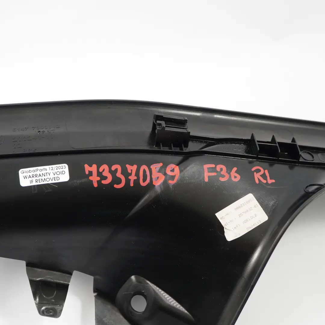BMW F36 Tapa de Entrada Interior Tira de Embellecedor Interior Trasero Izquierdo - SKU 7337059 - Número de pieza 7337059
