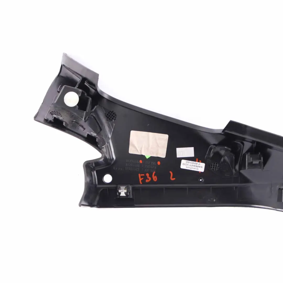 BMW F36 Panneau Bordure Gauche Support étagère colis pour fenêtre Noir - SKU 7337197 - Numéro de pièce 7337197