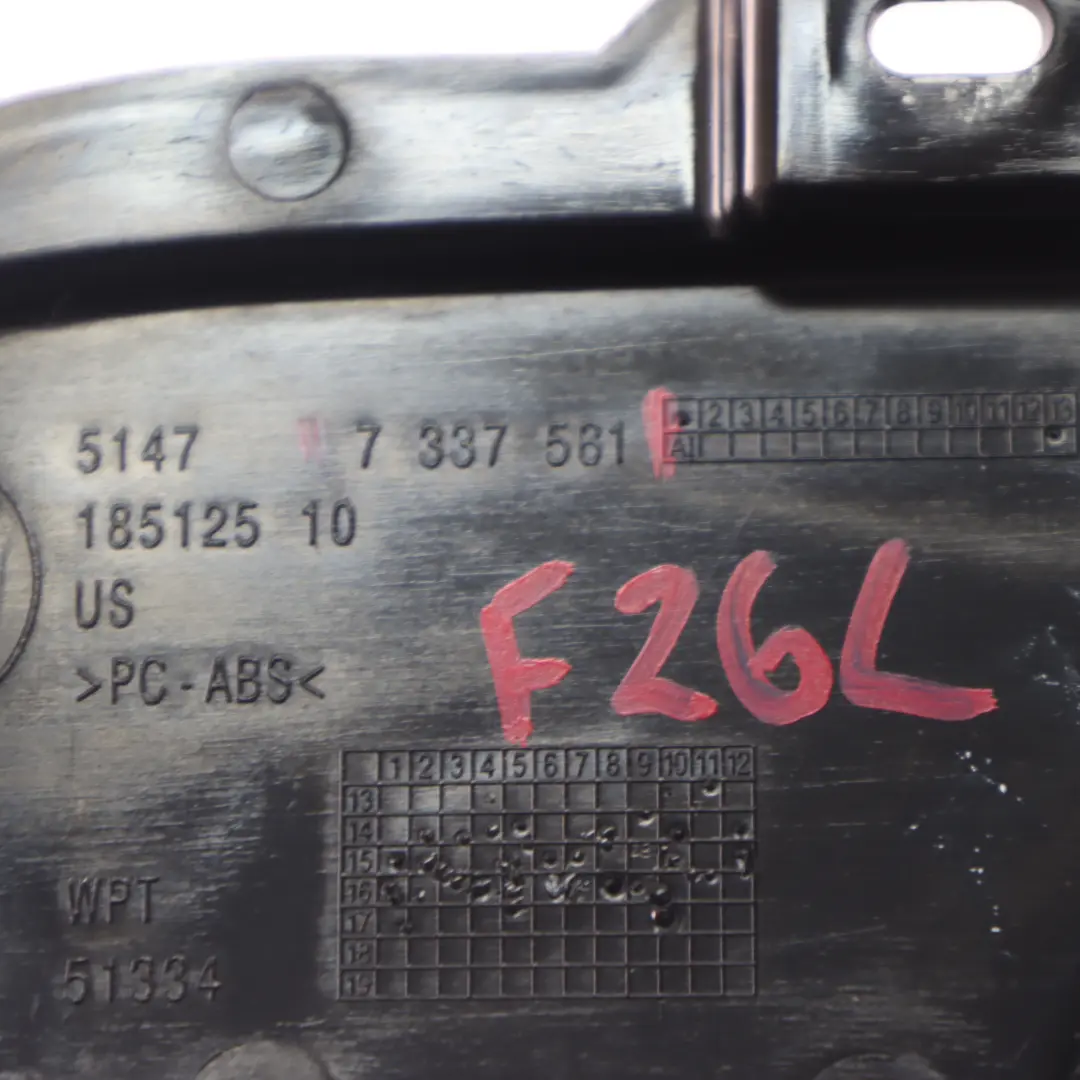 BMW X4 F26 Embellecedor Panel Maletero Trasero Izquierdo Negro - SKU 7337581 - Número de pieza 7337581