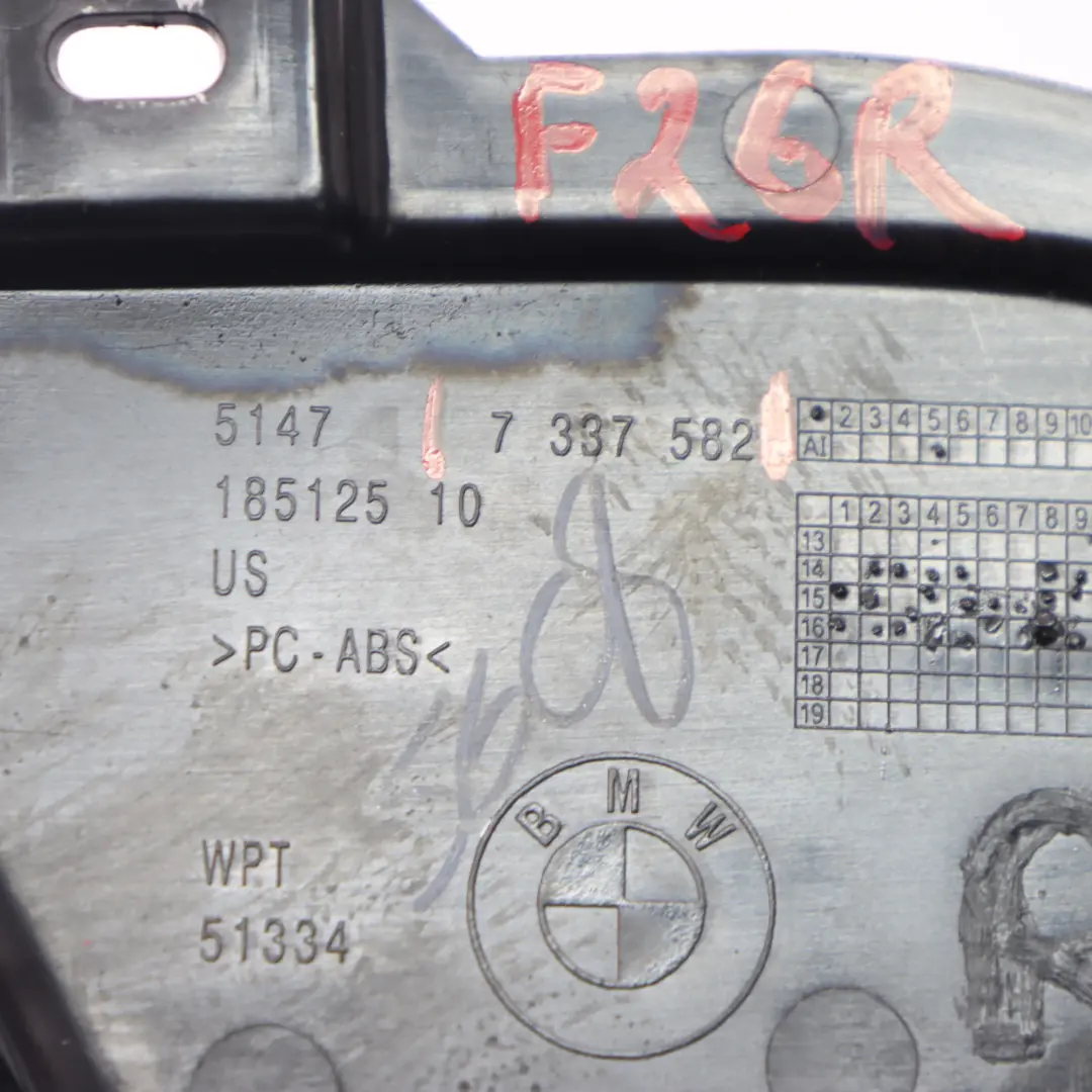 Osłona Boczka Półki Bagażnika Prawa Czarna do BMW X4 F26 o numerze 7337582 BMW X4 F26 Osłona Boczka Półki Bagażnika Prawa Czarna - SKU 7337582 - Numer Części 7337582