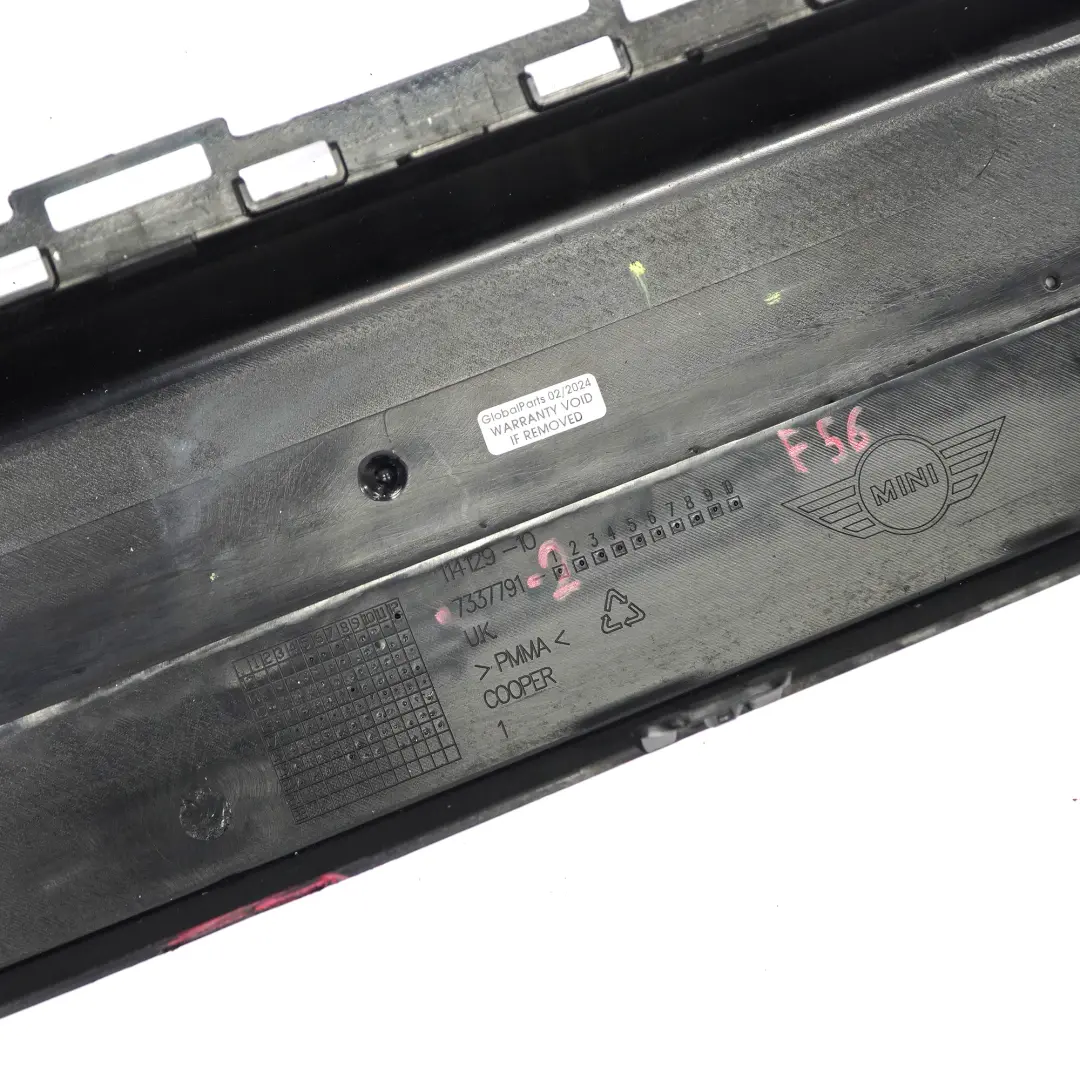 Mini F55 F56 Front Bumper Cooper S Cover Centre Covering Trim Panel - SKU 7337791-2 - Part number 7337791