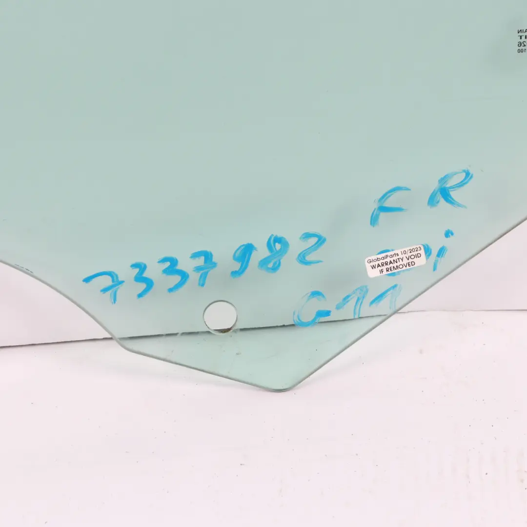 Door Window Glass Front Right O/S Door Glazing AS2 to BMW G11 with Part number 7337982 BMW G11 Door Window Glass Front Right O/S Door Glazing AS2 - SKU 7337982 - Part number 7337982