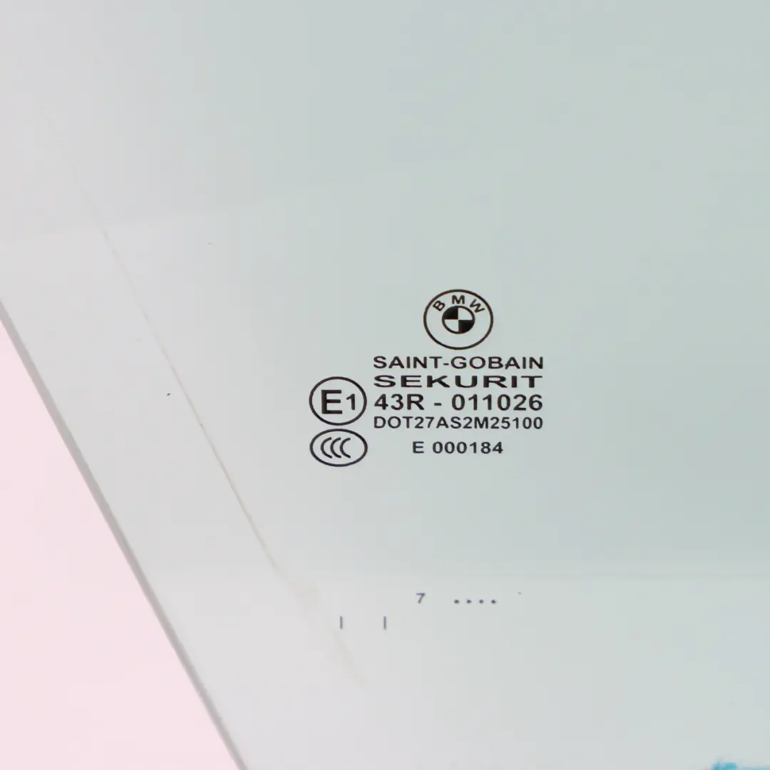BMW G11 Door Window Glass Front Right O/S Door Glazing AS2 - SKU 7337982 - Part number 7337982