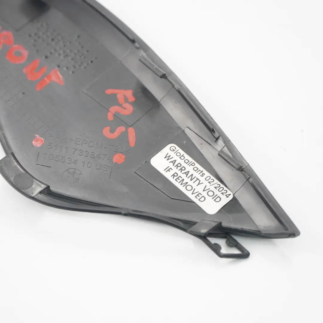 Front Bumper Flap Towing Eye Trim Covering Primed to BMW X3 F25 with Part number 7338474 BMW X3 F25 Front Bumper Flap Towing Eye Trim Covering Primed - SKU 7338474 - Part number 7338474