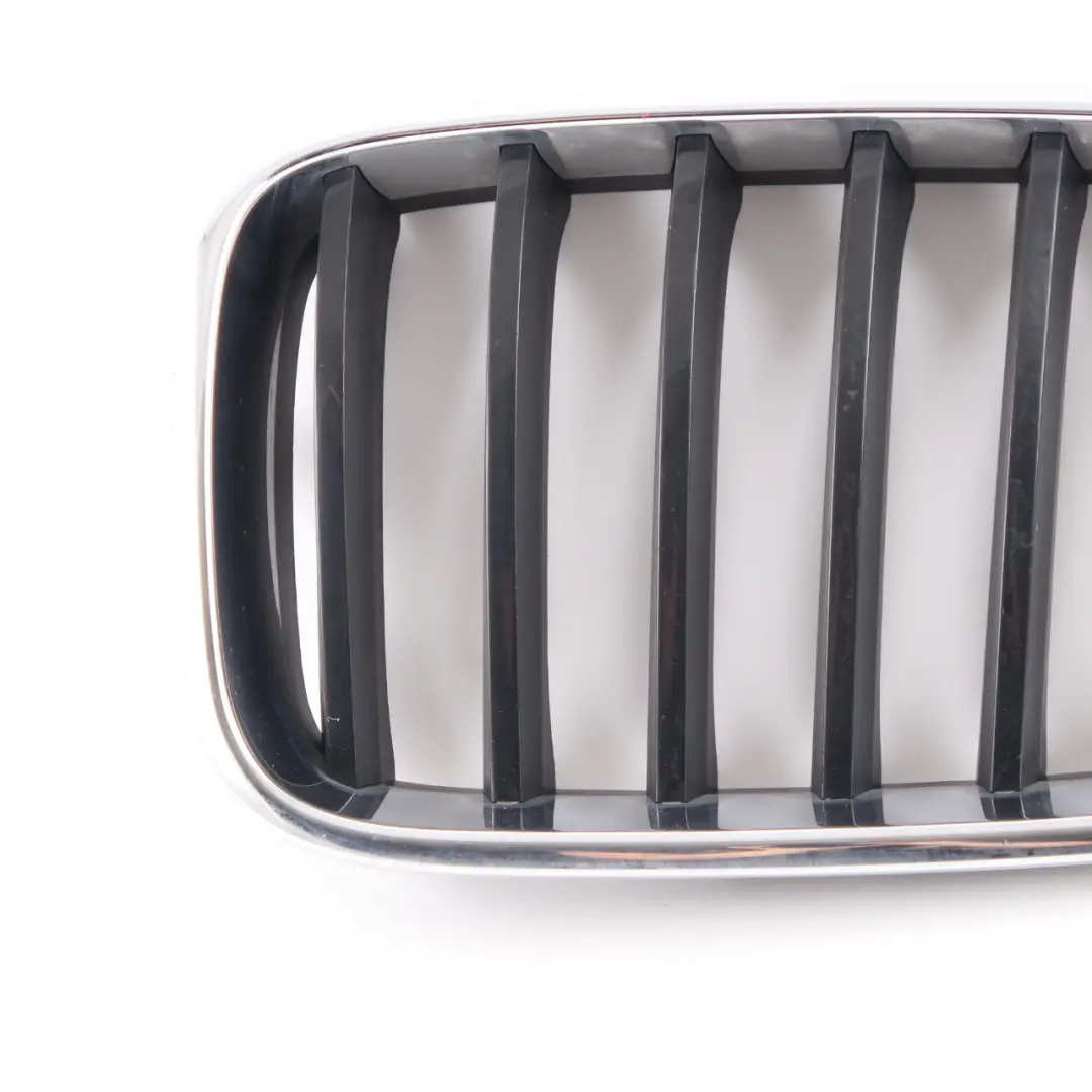 Przedni Zderzak Osłona Wlot Powietrza Nerka Lewa Chrom do BMW X3 F25 o numerze 7338571 BMW X3 F25 Przedni Zderzak Osłona Wlot Powietrza Nerka Lewa Chrom - SKU 7338571 - Numer Części 7338571