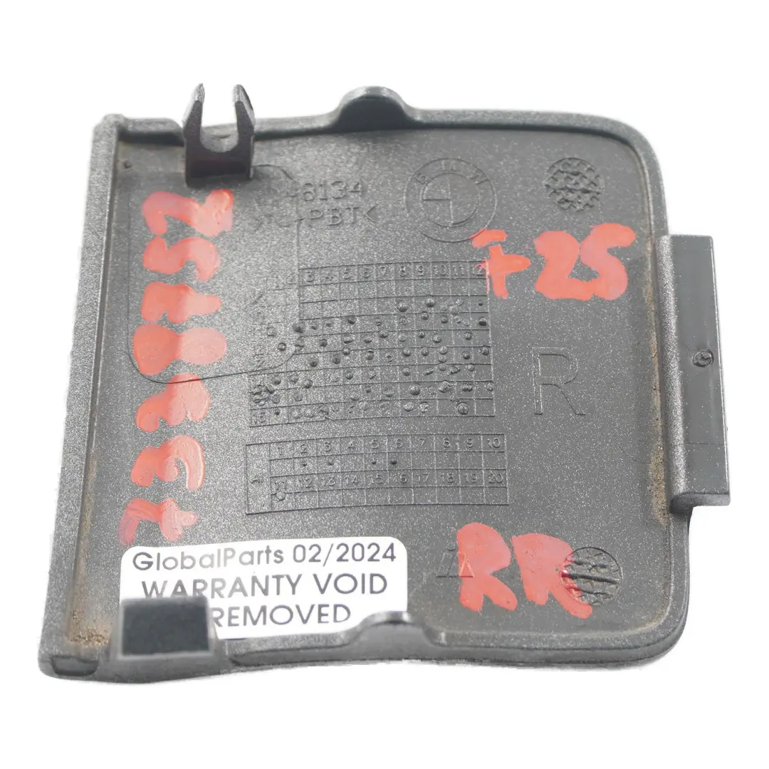 BMW X3 F25 Paraurti Posteriore Occhio Traino Spacegrau Grigio Pannello - SKU 7338752-SCG - Numero di parte 7338752