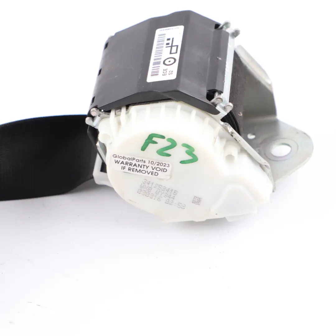 BMW F23 Convertible Seat Belt Upper Seatbelt Front Right O/S Black - SKU 7338944 - Part number 7338944