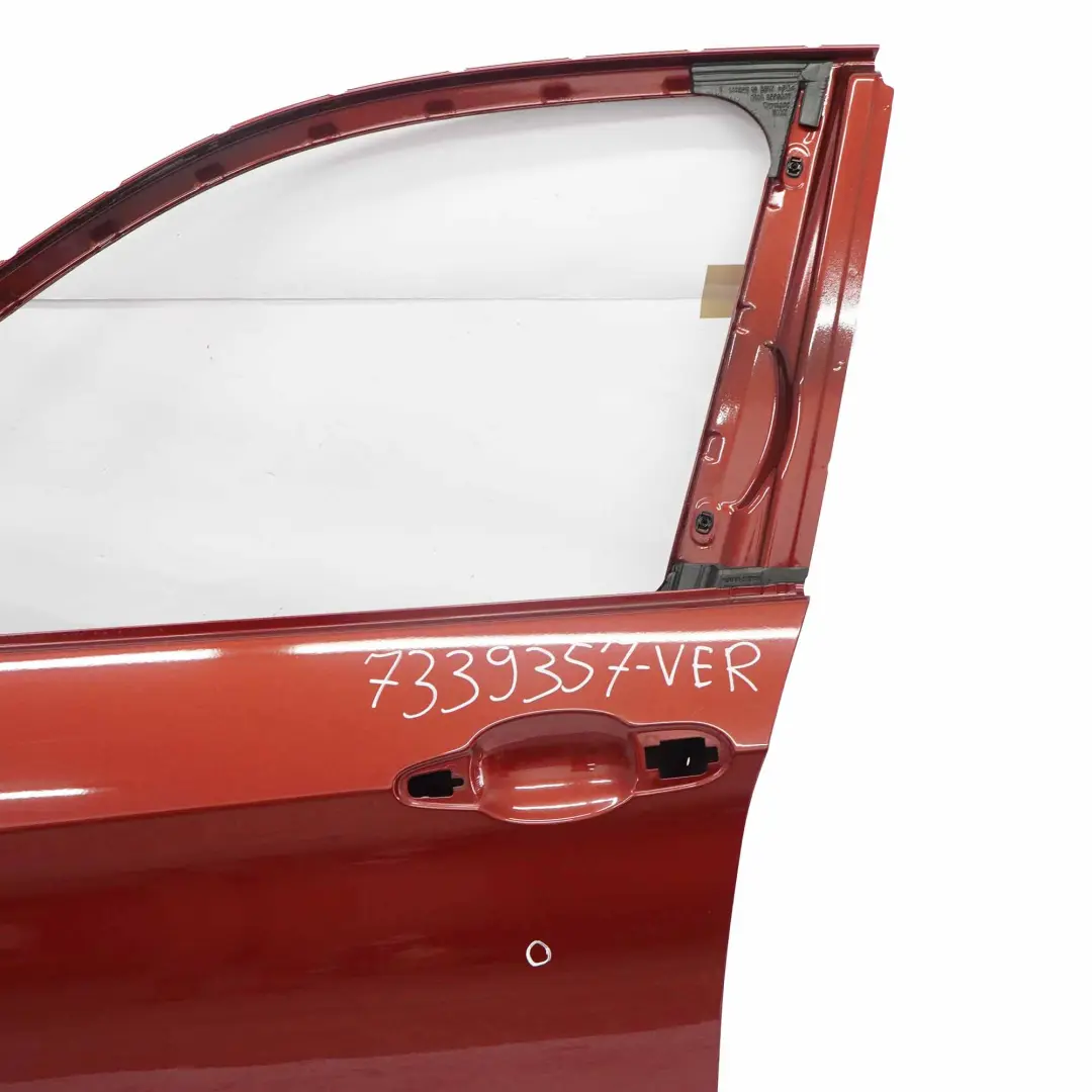 Door Front Left N/S Vermilionrot Vermillion Red Metallic - A82 to BMW X1 E84 with Part number 7339357 BMW X1 E84 Door Front Left N/S Vermilionrot Vermillion Red Metallic - A82 - SKU 7339357-VER - Part number 7339357