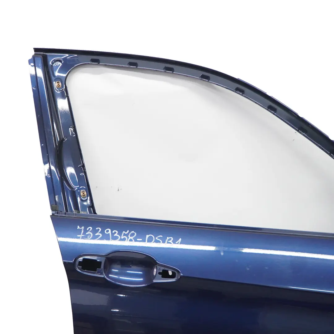 Door Front Right O/S Tiefseeblau Deep Sea Blue Metallic - A76 to BMW X1 E84 with Part number 7339358 BMW X1 E84 Door Front Right O/S Tiefseeblau Deep Sea Blue Metallic - A76 - SKU 7339358-DSB1 - Part number 7339358