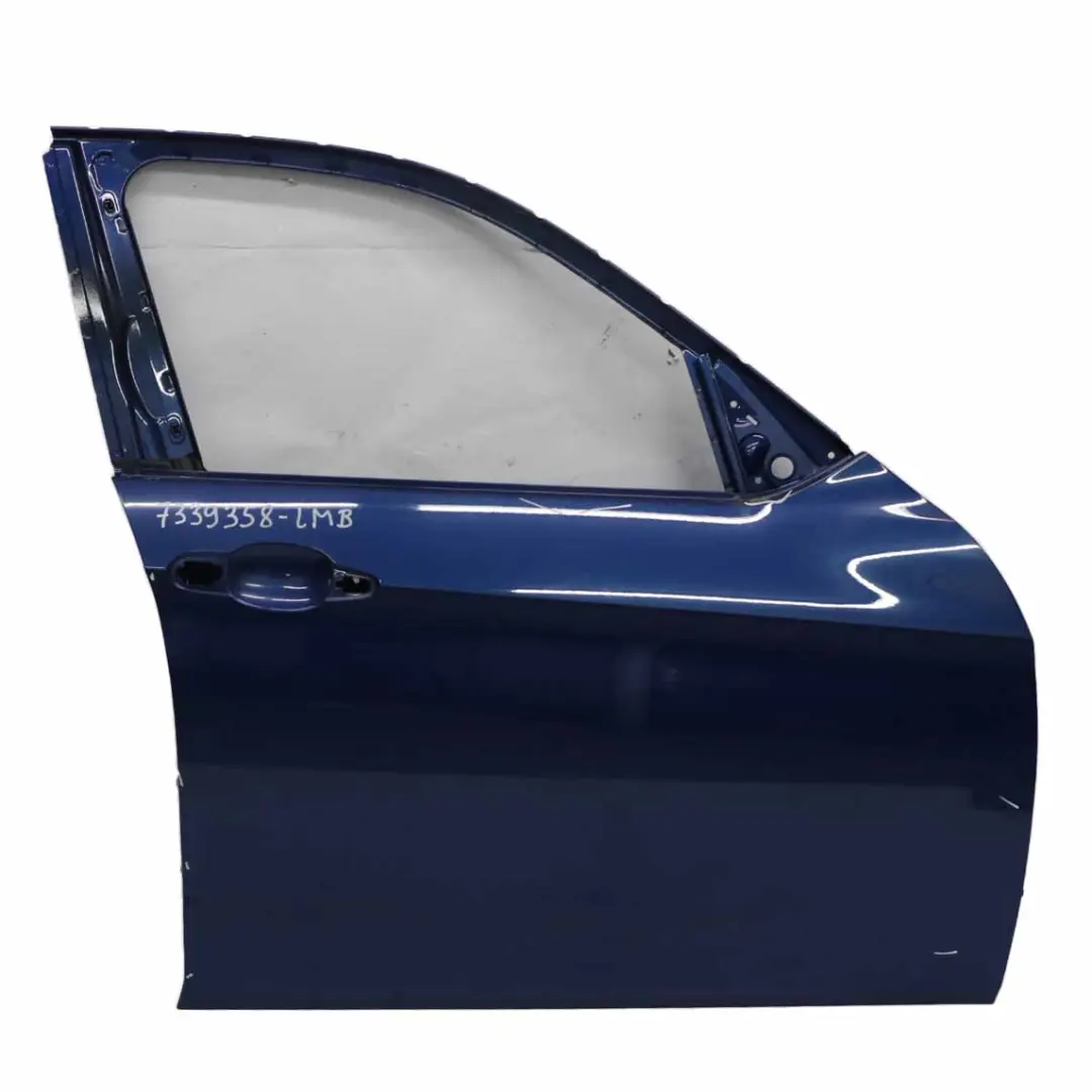 Door Front Right O/S Le Mans Blue Metallic - 381 to BMW X1 E84 with Part number 7339358 BMW X1 E84 Door Front Right O/S Le Mans Blue Metallic - 381 - SKU 7339358-LMB - Part number 7339358