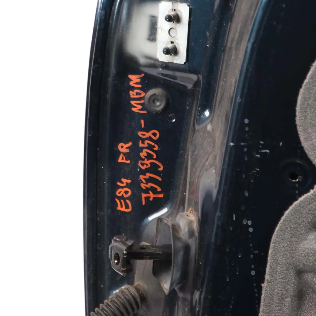 Door Front Right O/S Midnight Blue Metallic - B38 to BMW X1 E84 with Part number 7339358 BMW X1 E84 Door Front Right O/S Midnight Blue Metallic - B38 - SKU 7339358-MBM - Part number 7339358