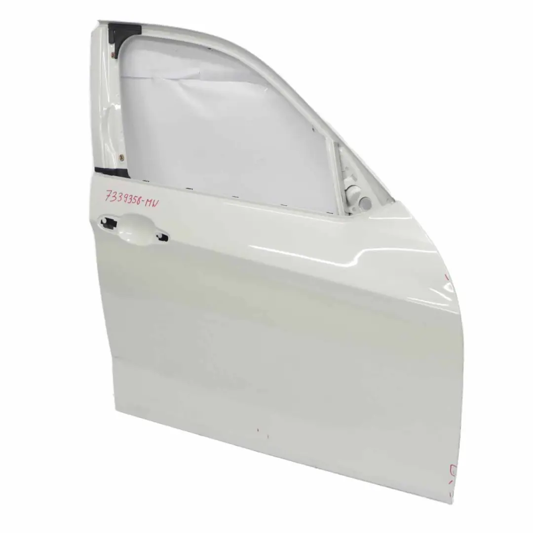 Door Front Right O/S Mineral White Metallic - A96 to BMW X1 E84 with Part number 7339358 BMW X1 E84 Door Front Right O/S Mineral White Metallic - A96 - SKU 7339358-MW - Part number 7339358