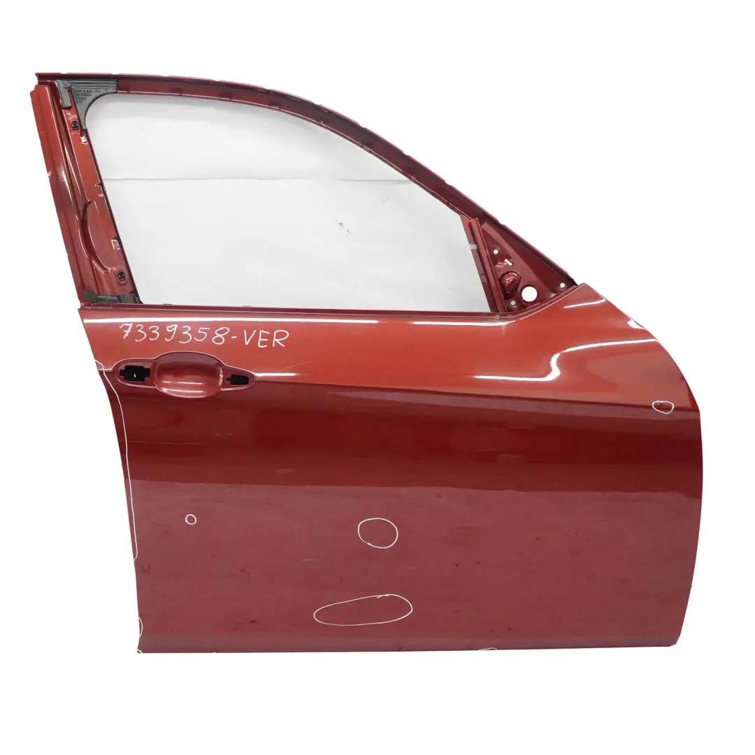 Door Front Right O/S Vermilionrot Vermillion Red Metallic - A82 to BMW X1 E84 with Part number 7339358 BMW X1 E84 Door Front Right O/S Vermilionrot Vermillion Red Metallic - A82 - SKU 7339358-VER - Part number 7339358