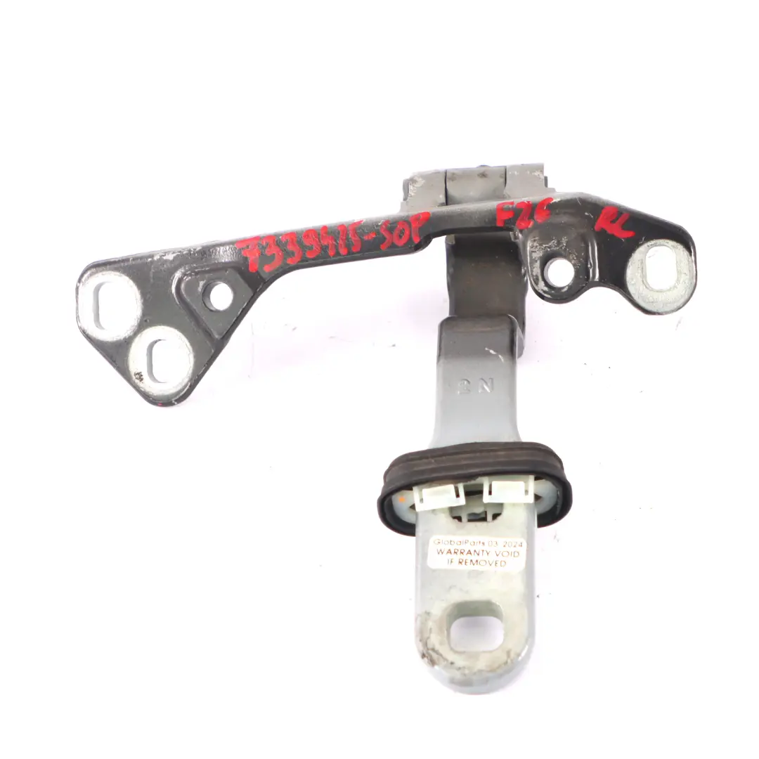 Cerniera coperchio bagagliaio sinistra Sophisto Grigio A90 per BMW X4 F26 con numero di parte 7339425 BMW X4 F26 Cerniera coperchio bagagliaio sinistra Sophisto Grigio A90 - SKU 7339425-SOP - Numero di parte 7339425