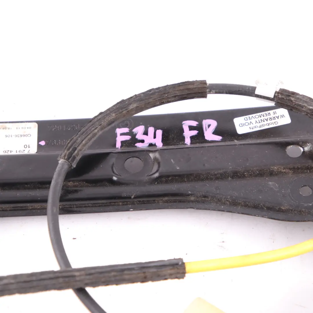  Lève-vitre BMW F34 GT Porte Avant Droite Régulateur Mécanisme Moteur - SKU 7339592 - Numéro de pièce 7365260