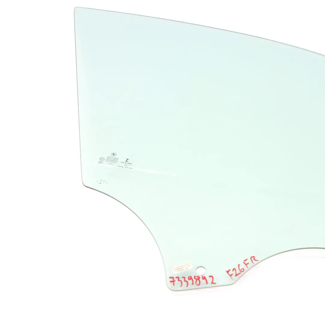  Vetro Finestra BMW X4 F26 Porta anteriore destra Finestra verde AS2 - SKU 7339892 - Numero di parte 7339892