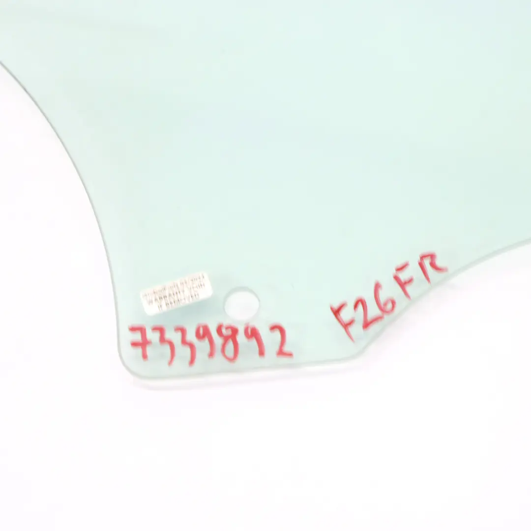 Cristal BMW X4 F26 Puerta Delantera Derecha Ventana Lateral Verde AS2 para con número de pieza 7339892 Cristal BMW X4 F26 Puerta Delantera Derecha Ventana Lateral Verde AS2 - SKU 7339892 - Número de pieza 7339892