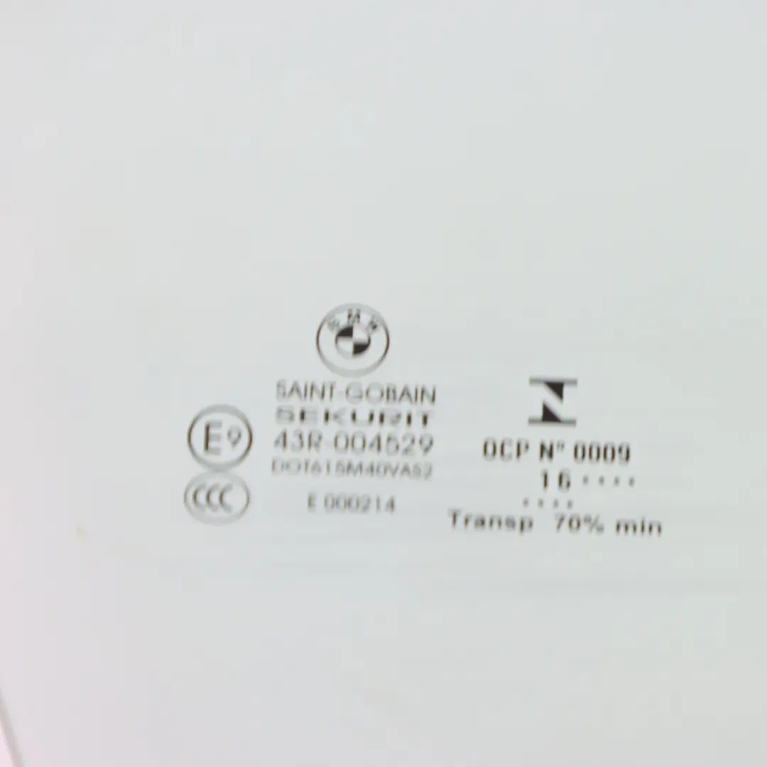  Vitre BMW X4 F26 Porte avant droite Fenêtre latérale verte AS2 - SKU 7339892 - Numéro de pièce 7339892