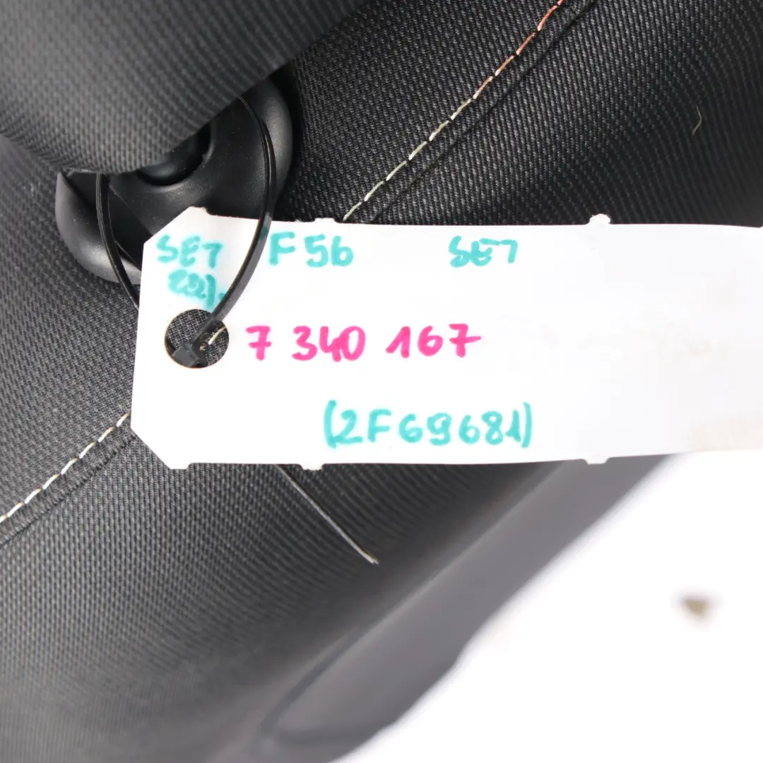 Seats Mini F56 Cooper One Cloth Fabric Interior Set Front Rear Seat Carbon Black to with Part number 7340167 Seats Mini F56 Cooper One Cloth Fabric Interior Set Front Rear Seat Carbon Black - SKU 7340167 - Part number 7340167