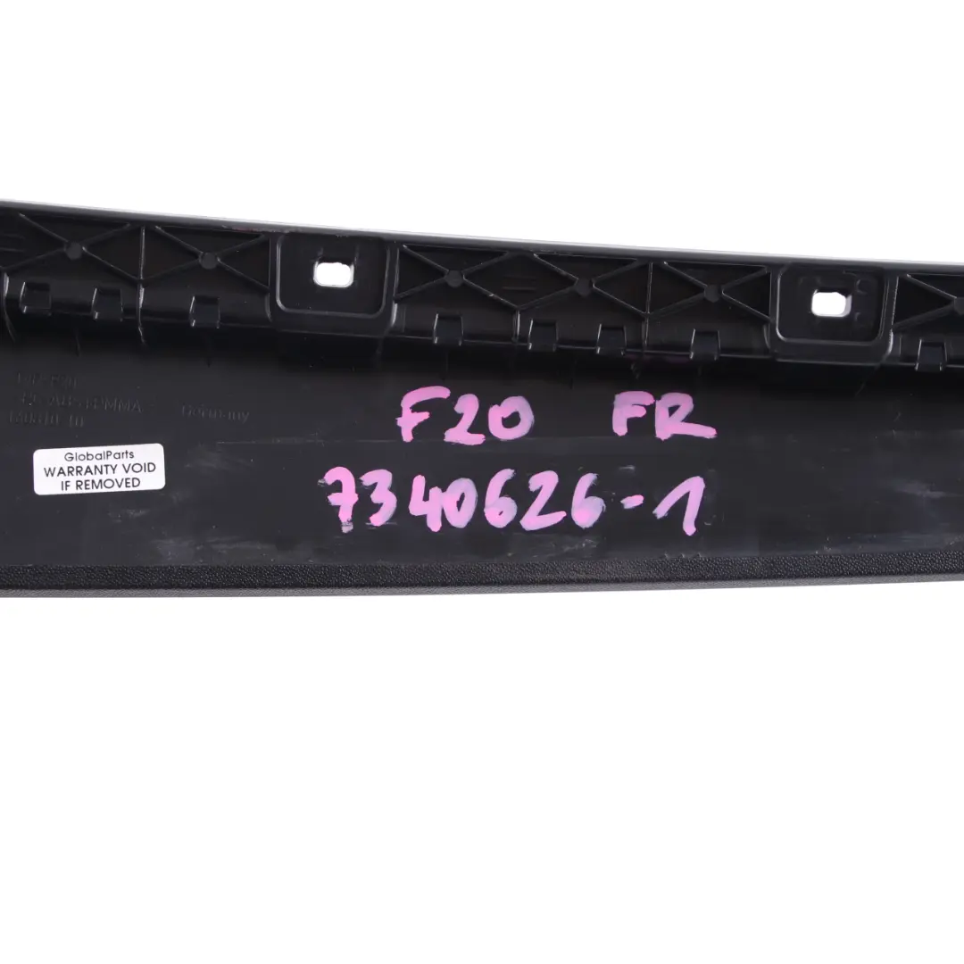 Finisher Window Frame B-pillar Trim Cover Front Right Door O/S to BMW F20 with Part number 7340626 BMW F20 Finisher Window Frame B-pillar Trim Cover Front Right Door O/S - SKU 7340626-1 - Part number 7340626