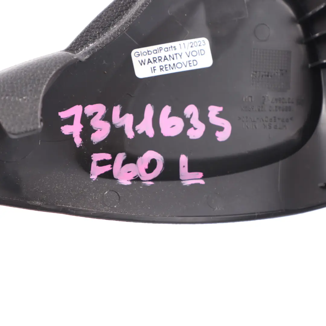 Rivestimento Anteriore Sinistro Interno Sinistro Nero per Mini F60 F56 F57 con numero di parte 7341635 Mini F60 F56 F57 Rivestimento Anteriore Sinistro Interno Sinistro Nero - SKU 7341635 - Numero di parte 7341635