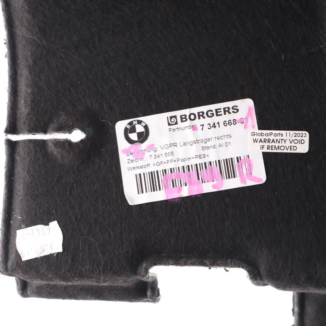 Trunk Wall BMW Z4 E89 Convertible Roadster Bottom Right Panel Black to with Part number 7341668 Trunk Wall BMW Z4 E89 Convertible Roadster Bottom Right Panel Black - SKU 7341668-1 - Part number 7341668