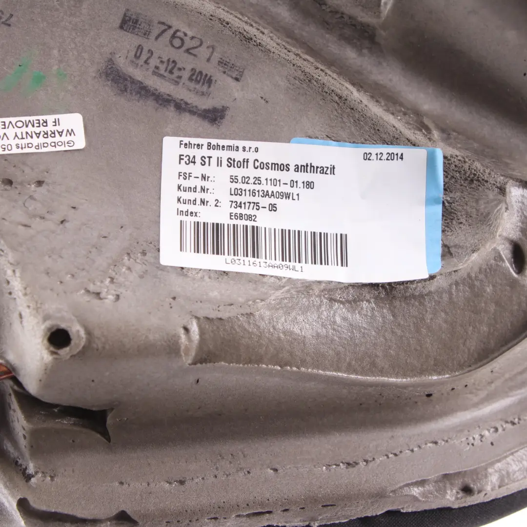 Lateral Panel BMW F34 GT Rear Left N/S Trim Panel Finisher Cloth Fabric to Seat with Part number 7341775 Seat Lateral Panel BMW F34 GT Rear Left N/S Trim Panel Finisher Cloth Fabric - SKU 7341775 - Part number 7341775