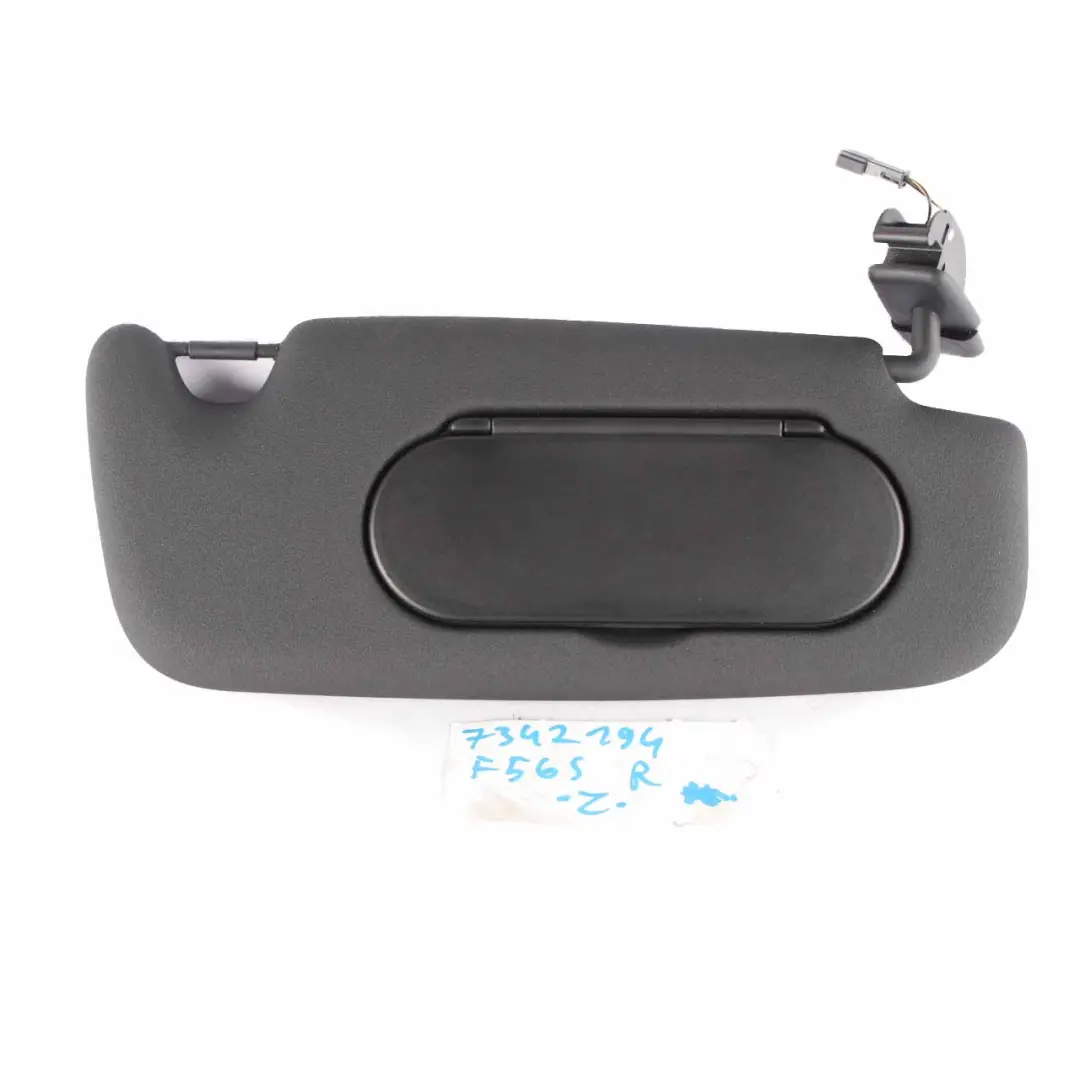 Parasol Mini Cooper F55 F56 Sin Etiqueta Espejo Derecho Negro Antracita para con número de pieza 7342194 Parasol Mini Cooper F55 F56 Sin Etiqueta Espejo Derecho Negro Antracita - SKU 7342194 - Número de pieza 7342194