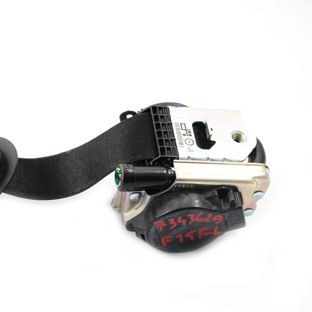 Belt BMW F15 F16 F85 F86 Front Left N/S Upper Seatbelt Black to Seat with Part number 7343629 Seat Belt BMW F15 F16 F85 F86 Front Left N/S Upper Seatbelt Black - SKU 7343629 - Part number 7343629
