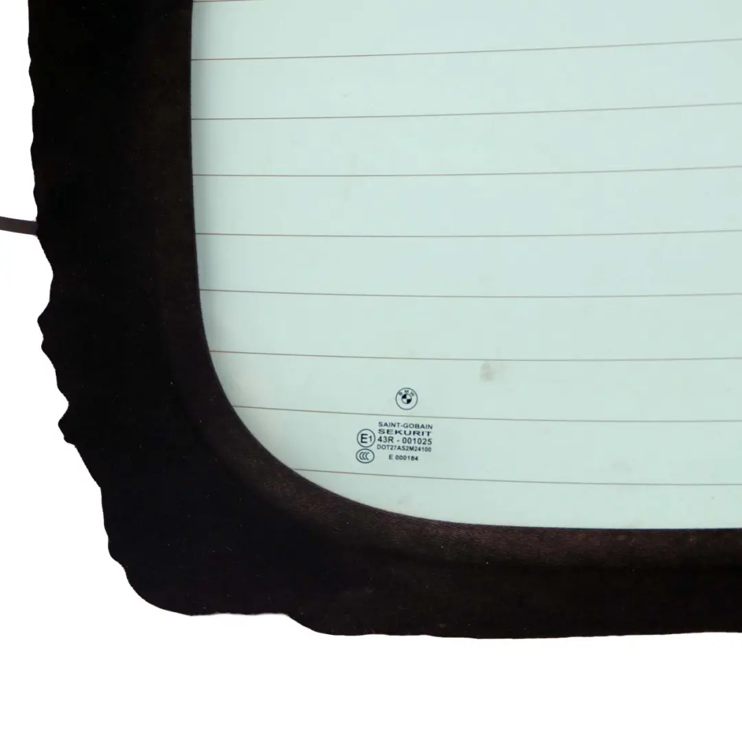 Folding Soft Top Rear Window Glass Glazing Green AS2 to BMW 2 F23 Cabrio with Part number 7421834 BMW 2 F23 Cabrio Folding Soft Top Rear Window Glass Glazing Green AS2 - SKU 7421834-1 - Part number 7421834