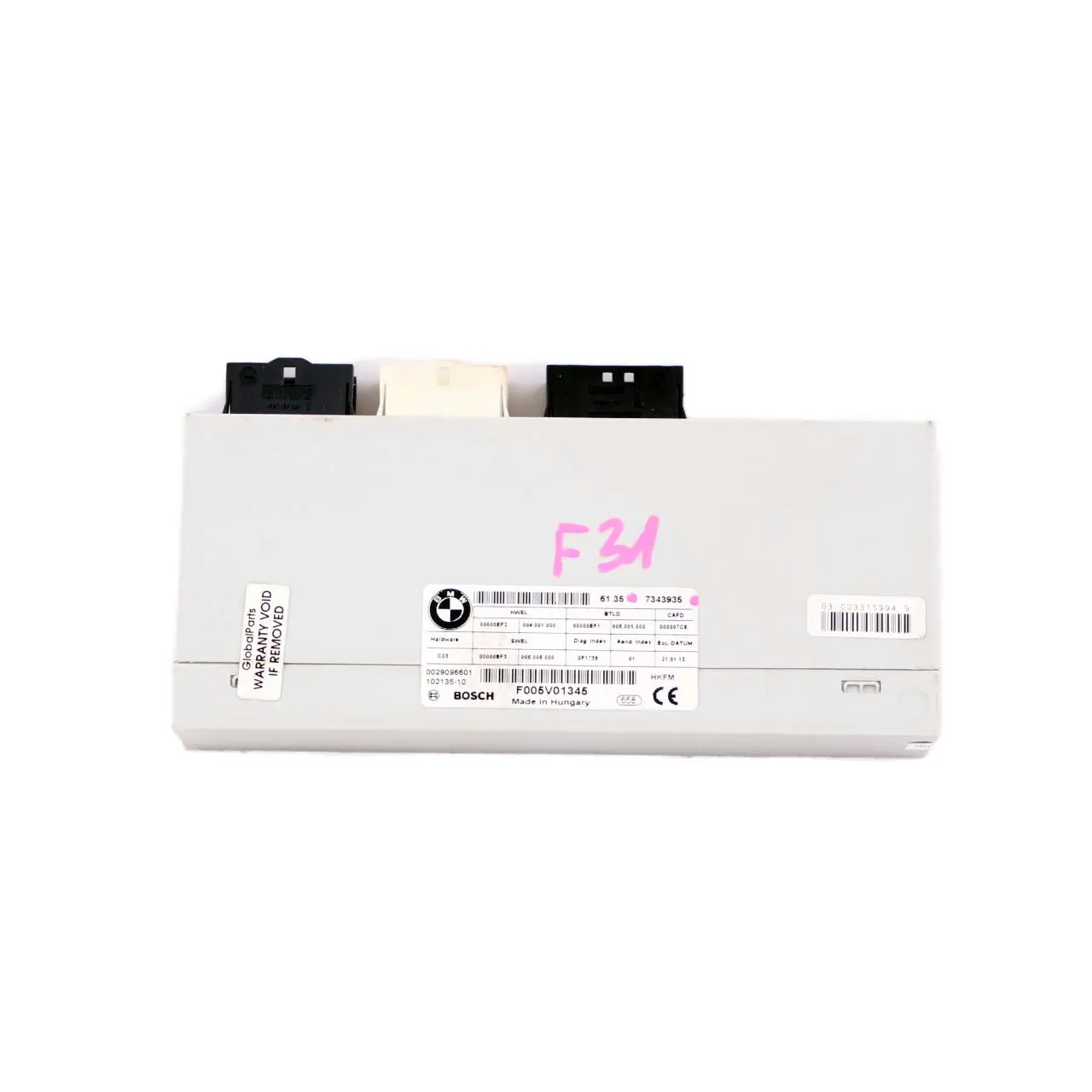  BMW F31 F15 F16 F36 Module Contrôle Couvercle Coffre Arrière 7343935
