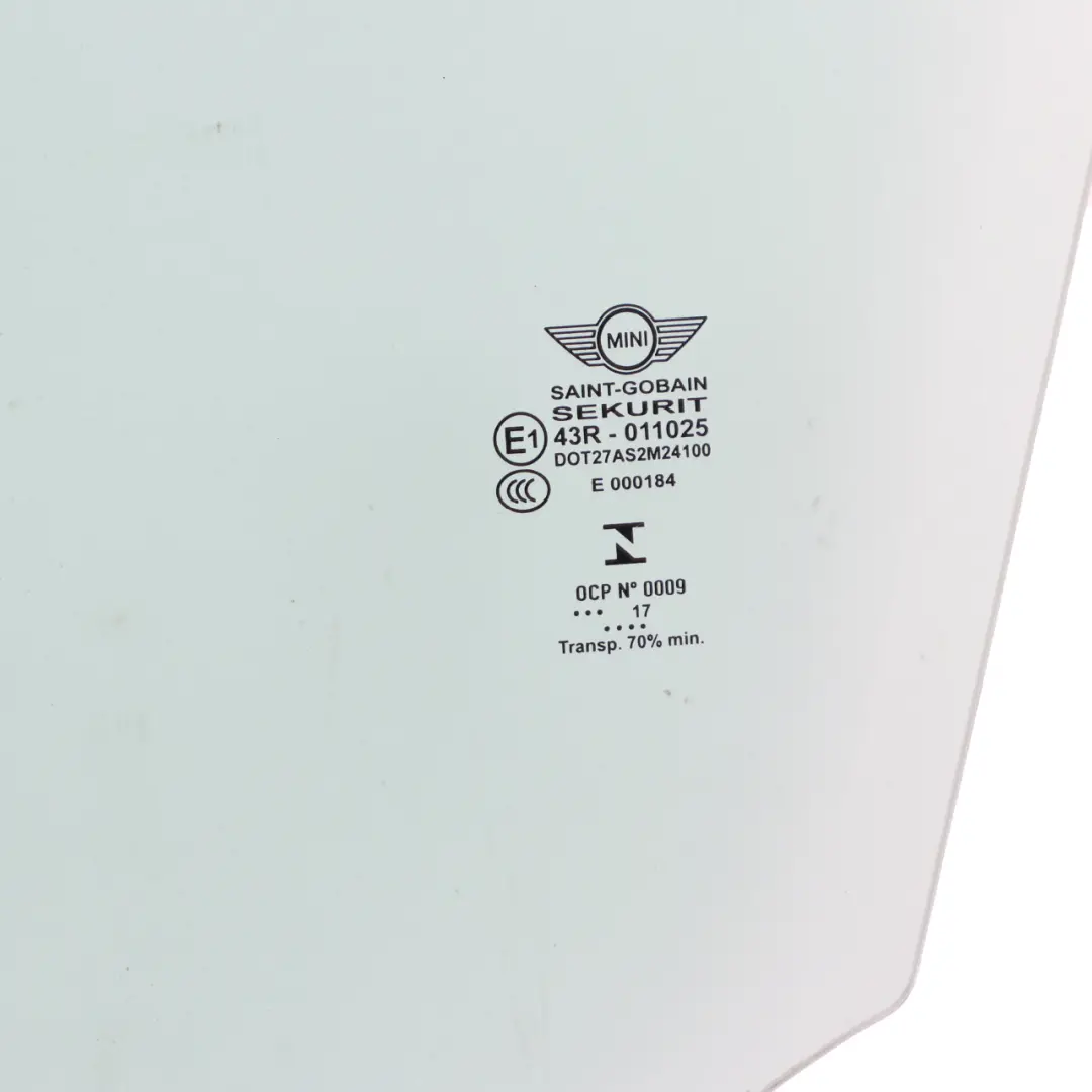 Mini Clubman F54 Front Door Window Left N/S Glass Glazing AS2 - SKU 7344131 - Part number 7344131