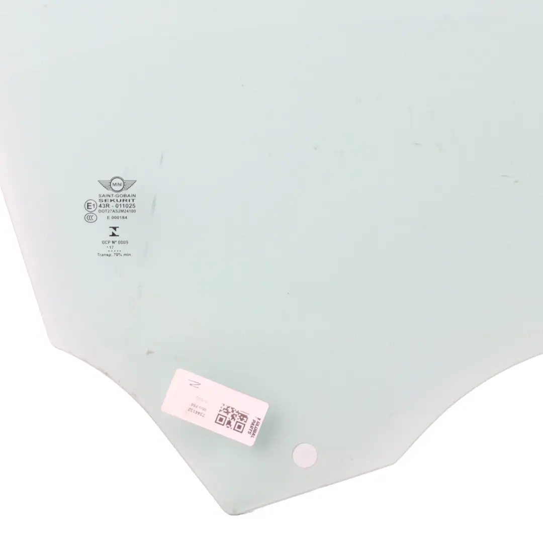 Window Mini Clubman F54 Front Door Right O/S Glass Window Glazing AS2 to with Part number 7344132 Window Mini Clubman F54 Front Door Right O/S Glass Window Glazing AS2 - SKU 7344132 - Part number 7344132